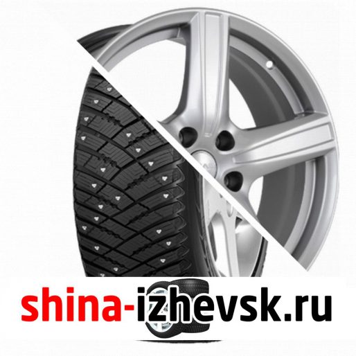 Колесо в сборе Goodyear Ultra Grip Ice Arctic 215/65 R16 T 98 + СКАД Адмирал 6.5xR16 5×114.3 ET40 DIA66.1 Серебристый в Ижевске
